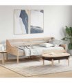 vidaXL Day Bed without Mattress 80x200 cm Solid Wood Pine — Colour: natural, Size: 80 x 200 cm — V0672046604