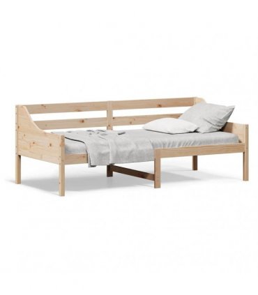 vidaXL Day Bed without Mattress 80x200 cm Solid Wood Pine — Colour: natural, Size: 80 x 200 cm — V0672046604
