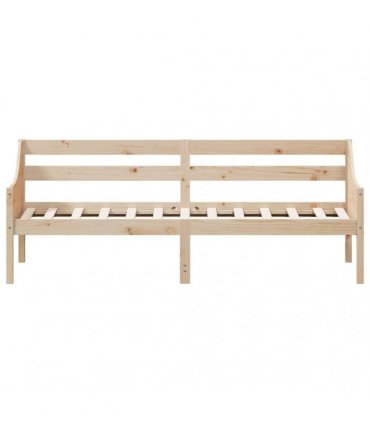 vidaXL Day Bed without Mattress 80x200 cm Solid Wood Pine — Colour: natural, Size: 80 x 200 cm — V0672046604