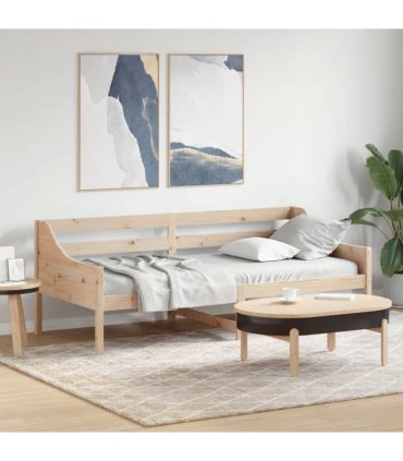 vidaXL Day Bed without Mattress 90x200 cm Solid Wood Pine — Colour: natural, Size: 90 x 200 cm — V0672046607