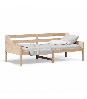 vidaXL Day Bed without Mattress 90x200 cm Solid Wood Pine — Colour: natural, Size: 90 x 200 cm — V0672046607