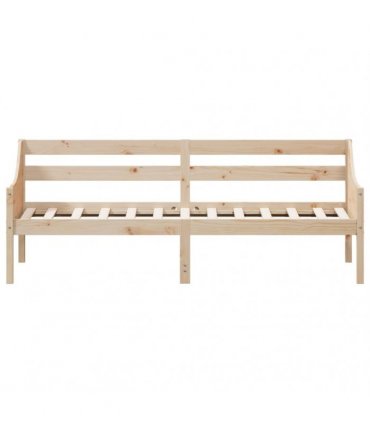 vidaXL Day Bed without Mattress 90x200 cm Solid Wood Pine — Colour: natural, Size: 90 x 200 cm — V0672046607