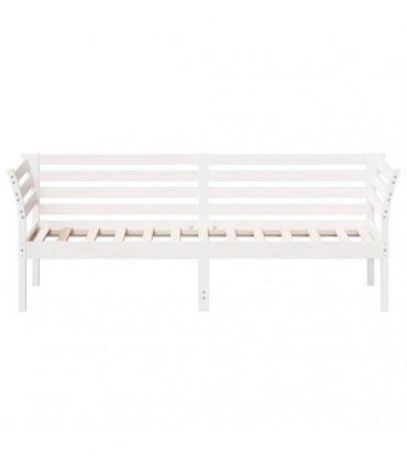 vidaXL Day Bed without Mattress White 90x190 cm Single Solid Wood Pine — Size: 90 x 190 cm — V0672046623