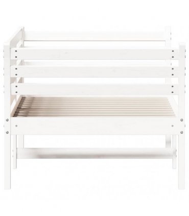 vidaXL Day Bed without Mattress White 90x190 cm Single Solid Wood Pine — Size: 90 x 190 cm — V0672046623