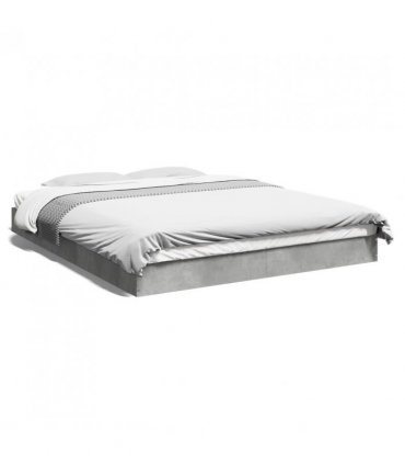 vidaXL Bed Frame without Mattress Concrete Grey 160x200 cm — Size: 160 x 200 cm — V0672046632