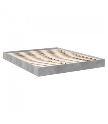 vidaXL Bed Frame without Mattress Concrete Grey 160x200 cm — Size: 160 x 200 cm — V0672046632