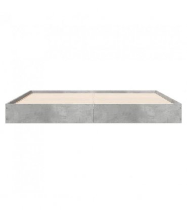 vidaXL Bed Frame without Mattress Concrete Grey 160x200 cm — Size: 160 x 200 cm — V0672046632