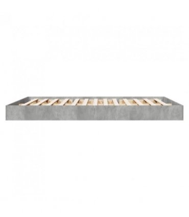vidaXL Bed Frame without Mattress Concrete Grey 160x200 cm — Size: 160 x 200 cm — V0672046632