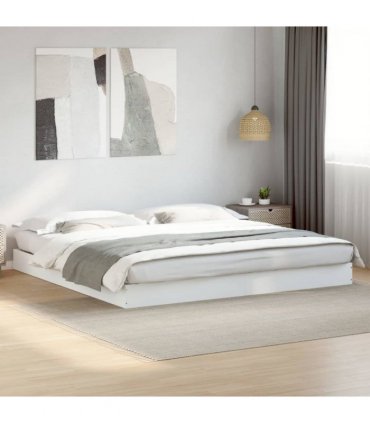vidaXL Bed Frame without Mattress White 180x200 cm Engineered Wood — Size: 180 x 200 cm