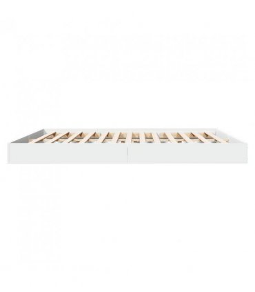 vidaXL Bed Frame without Mattress White 180x200 cm Engineered Wood — Size: 180 x 200 cm