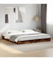 vidaXL Bed Frame without Mattress Smoked Oak 180x200 cm Engineered Wood — Size: 180 x 200 cm
