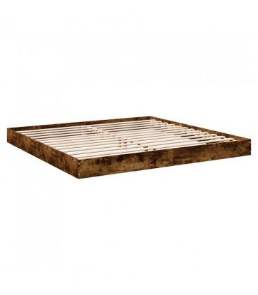 vidaXL Bed Frame without Mattress Smoked Oak 180x200 cm Engineered Wood — Size: 180 x 200 cm