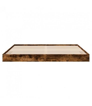 vidaXL Bed Frame without Mattress Smoked Oak 180x200 cm Engineered Wood — Size: 180 x 200 cm