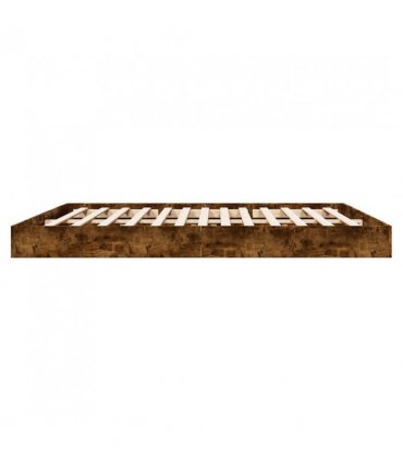 vidaXL Bed Frame without Mattress Smoked Oak 180x200 cm Engineered Wood — Size: 180 x 200 cm