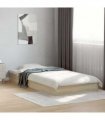 vidaXL Bed Frame without Mattress Sonoma Oak 75x190 cm Small Single Engineered Wood — Size: 75 x 190 cm