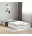 vidaXL Bed Frame without Mattress White 90x190 cm Single Engineered Wood — Size: 90 x 190 cm