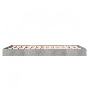 vidaXL Bed Frame without Mattress Concrete Grey 140x200 cm — Size: 140 x 200 cm — V0672046646