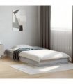vidaXL Bed Frame without Mattress Grey Sonoma 75x190 cm Small Single Engineered Wood — Size: 75 x 190 cm