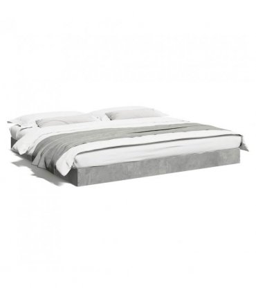 vidaXL Bed Frame without Mattress Concrete Grey 180x200 cm — Size: 180 x 200 cm