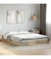 vidaXL Bed Frame without Mattress Sonoma Oak 160x200 cm Engineered Wood — Size: 160 x 200 cm