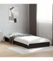 vidaXL Bed Frame without Mattress Black 75x190 cm Small Single Engineered Wood — Size: 75 x 190 cm — V0672046663