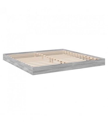 vidaXL Bed Frame without Mattress Grey Sonoma 180x200 cm Engineered Wood — Size: 180 x 200 cm