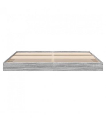 vidaXL Bed Frame without Mattress Grey Sonoma 180x200 cm Engineered Wood — Size: 180 x 200 cm