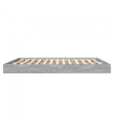vidaXL Bed Frame without Mattress Grey Sonoma 180x200 cm Engineered Wood — Size: 180 x 200 cm