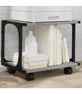 vidaXL Printer Stand 2-Tier Grey Sonoma 41x28x33.5 cm Engineered Wood