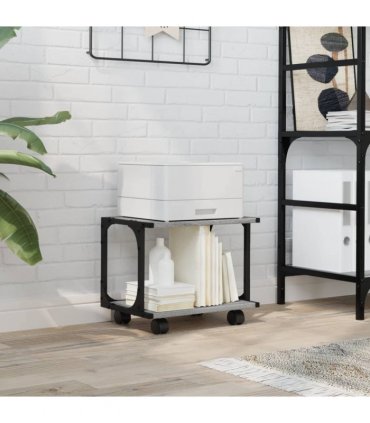 vidaXL Printer Stand 2-Tier Grey Sonoma 41x28x33.5 cm Engineered Wood