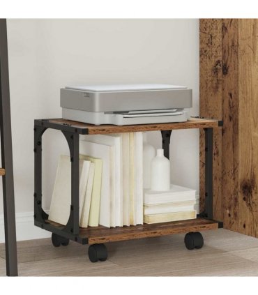 vidaXL Printer Stand Old Wood 41 x 28 x 33.5 cm Engineered Wood