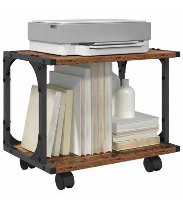 vidaXL Printer Stand Old Wood 41 x 28 x 33.5 cm Engineered Wood