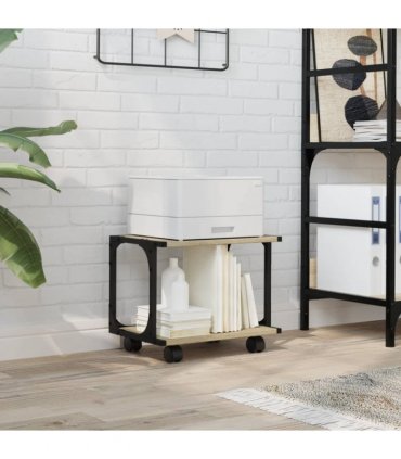 vidaXL Printer Stand 2-Tier Sonoma Oak 41x28x33.5 cm Engineered Wood