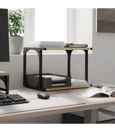 vidaXL Printer Stand 2-Tier Sonoma Oak 41x28x33.5 cm Engineered Wood