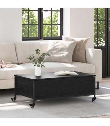 vidaXL Coffee Table Black Oak 91 x 55 x 32 cm Engineered Wood