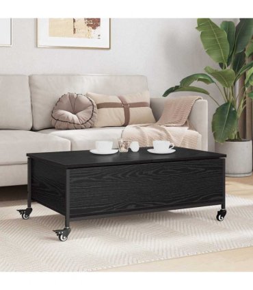 vidaXL Coffee Table Black Oak 91 x 55 x 32 cm Engineered Wood
