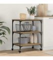 vidaXL Kitchen Trolley Artisan Oak 60 x 41 x 76 cm Engineered Wood