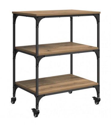 vidaXL Kitchen Trolley Artisan Oak 60 x 41 x 76 cm Engineered Wood