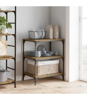 vidaXL Kitchen Trolley Artisan Oak 60 x 41 x 76 cm Engineered Wood
