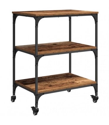 vidaXL Kitchen Trolley Old Wood 60 x 41 x 76 cm Engineered Wood