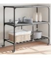 vidaXL Kitchen Trolley Grey Sonoma 100x50x95 cm Engineered Wood