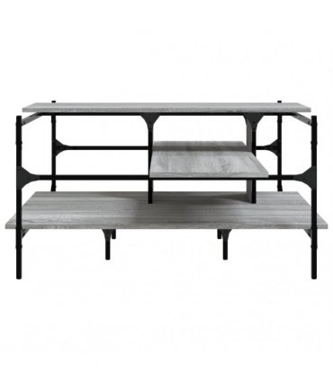 vidaXL Coffee Table Grey Sonoma 100x100x48.5 cm Engineered Wood