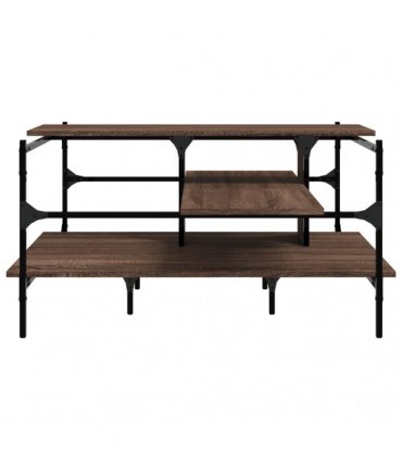 vidaXL Coffee Table Brown Oak 100x100x48.5 cm Engineered Wood