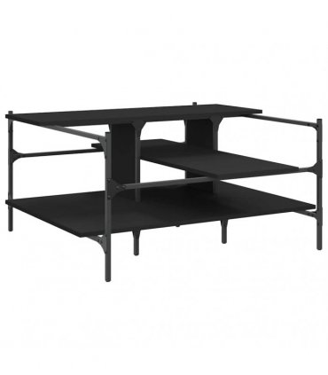 vidaXL Coffee Table Black 100x100x48.5 cm Engineered Wood