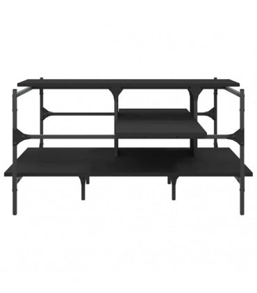 vidaXL Coffee Table Black 100x100x48.5 cm Engineered Wood