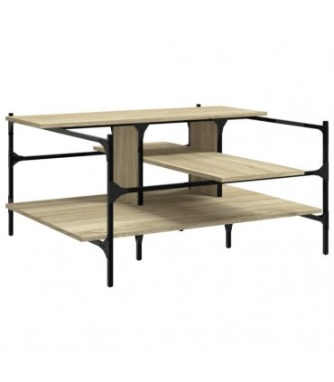 vidaXL Coffee Table Sonoma Oak 100x100x48.5 cm Engineered Wood