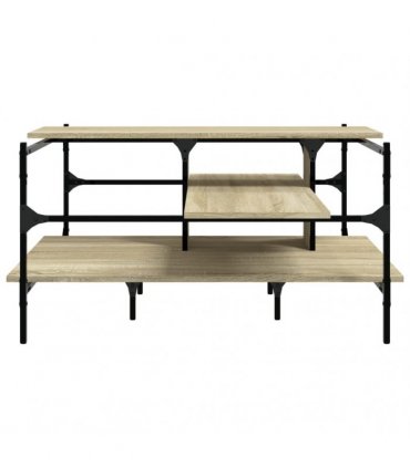 vidaXL Coffee Table Sonoma Oak 100x100x48.5 cm Engineered Wood