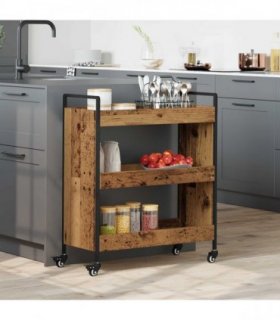 vidaXL Kitchen Trolley Old Wood 70 x 30 x 82 cm Engineered Wood
