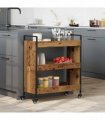 vidaXL Kitchen Trolley Old Wood 70 x 30 x 82 cm Engineered Wood