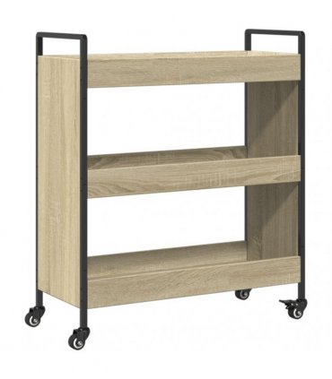 vidaXL Kitchen Trolley Sonoma Oak 70x30x82 cm Engineered Wood